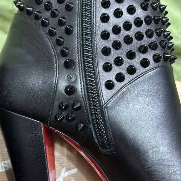 Christian Louboutin Black Studded Women's Boots - Picture 3 of 8